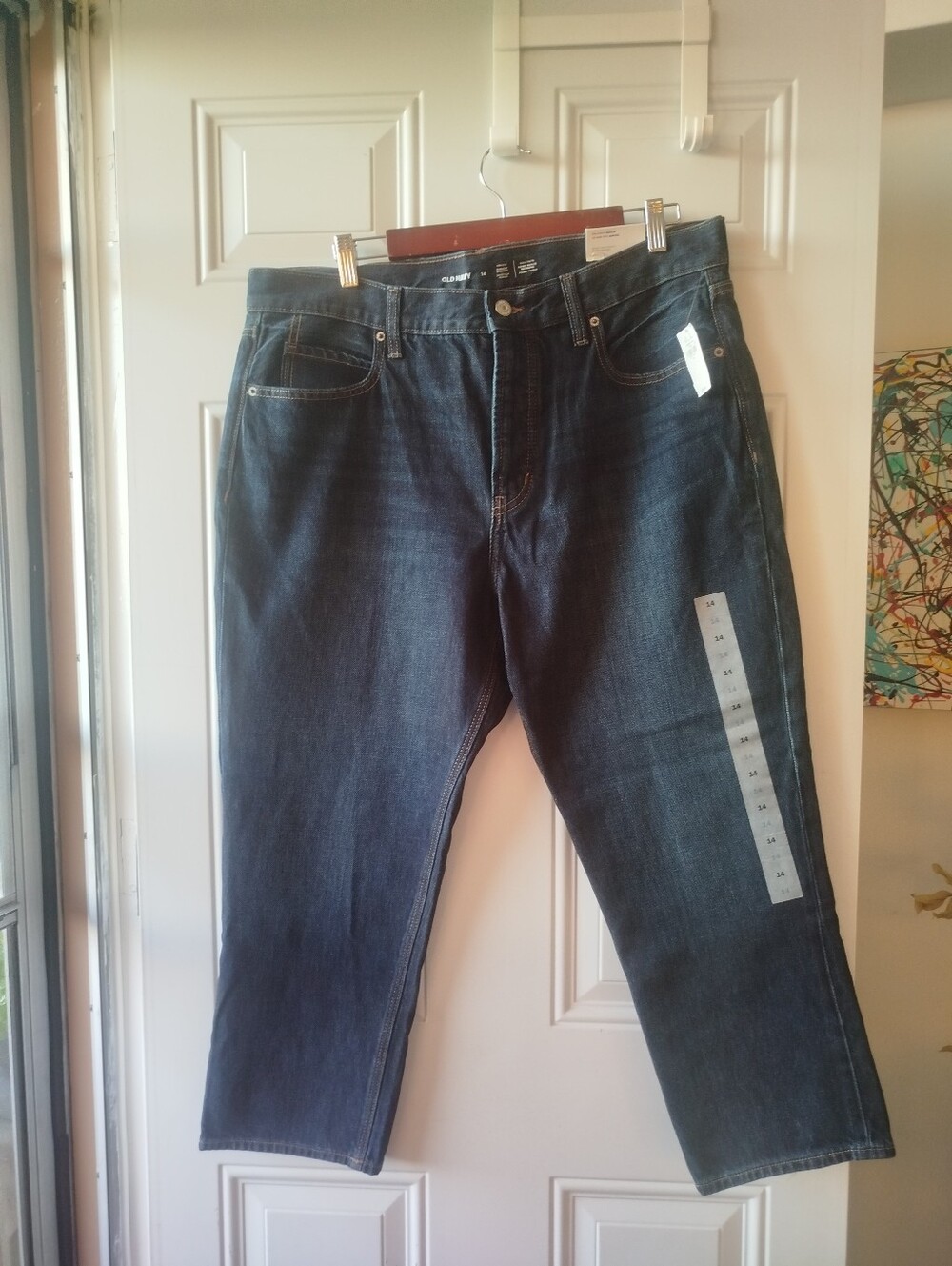Old Navy Women's Dark Blue Slouchy Jeans